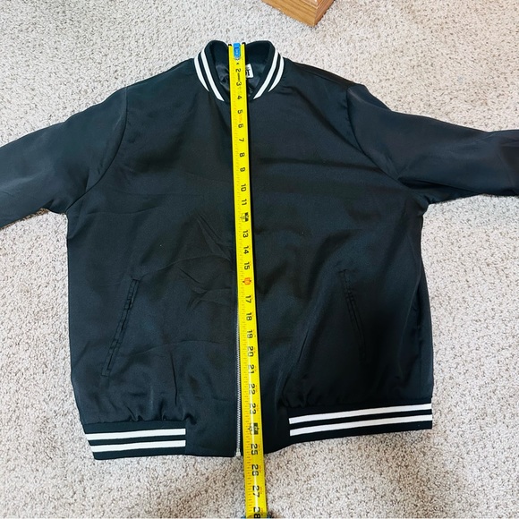 Sub_Urban RIOT Black Good Vibes Varsity Bomber Jacket Size Medium - Picture 6 of 10
